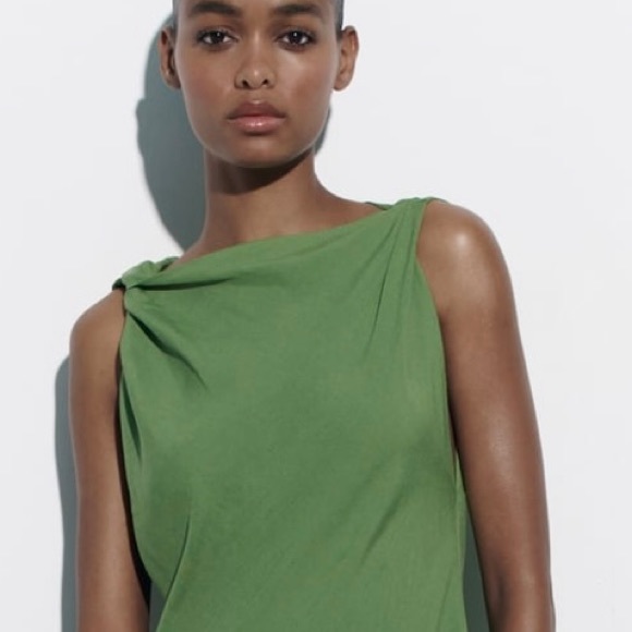 ZARA Linen Blend Dress - Picture 6 of 6